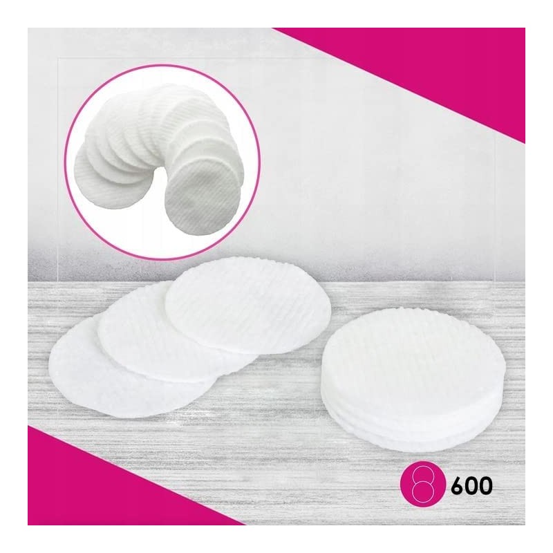 Cotton Pads, Pack of 600, Lint-Free Make-Up Pads, Effective Facial