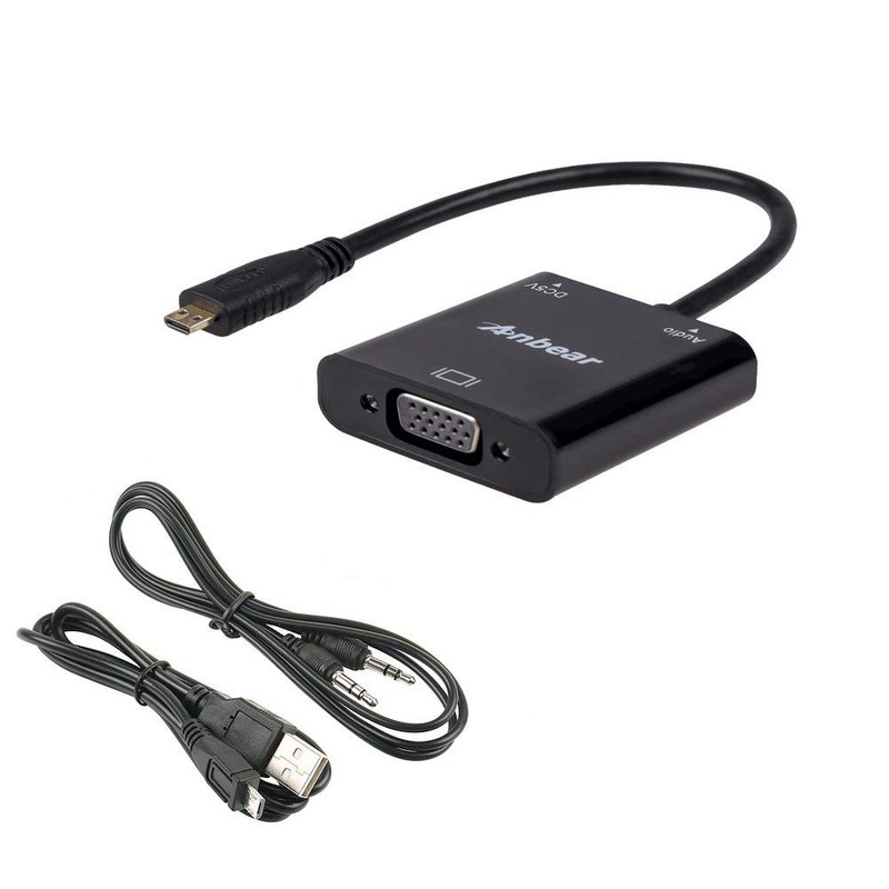 Anbear (Macho a Hembra Adaptador de Video Converter bañado en