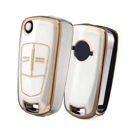 OATSBASF Car Key Case - Suitable for Vauxhall, 2 Button Key Box (White)