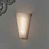 It's Exciting Lighting IEL-4400 Frosted Marble Glass Conical Sconce, Battery