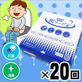 10年保存可！ティッシュ付非常用簡易トイレセット「どこでもトイレ便リーナ」２０回用(災害用トイレ/ベンリーナ/べんりーな/洋式トイレ）