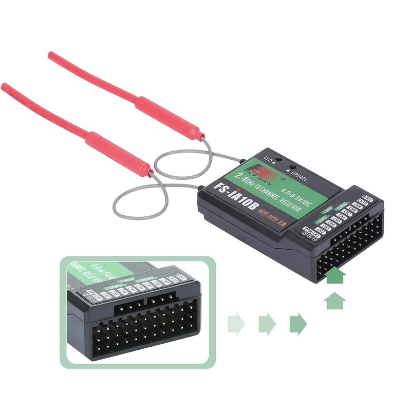 Goolsky FS-i6X RC Transmitter 2.4GHz 10CH AFHDS 2A with FS-iA10B