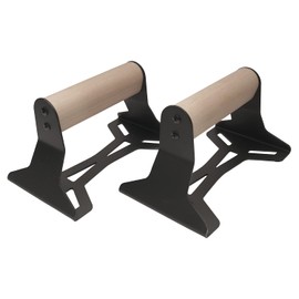 Wood Push up Bars with Ergonomical Handle. Portable