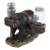 Ebros Gift Rustic Black Bear Carrying Saddlebags Holder With Glass