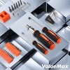 ValueMax 126-PC Magnetic Screwdriver Set with Plastic Racking Organizer, Magnetizer