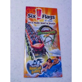 2013 Six Flags St. Louis park map featuring Boomerang