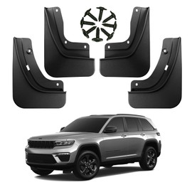 LWLYBHMSG Mud Flaps Fit Grand Cherokee 2023 2022 Front and Rear Splash Guards no Drilling Required Mud Flaps Compatible with 5th Generation Jeep Grand Cherokee (Non-L) 2022-2024 Accessories Set of 4
