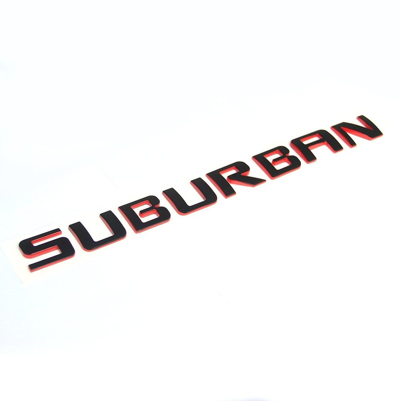 3pack OEM Suburban Nameplates Emblems ABS Letter 3D Badges Compatible