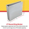 School Smart Polypropylene Round Ring View Binder, 2 Inches, White