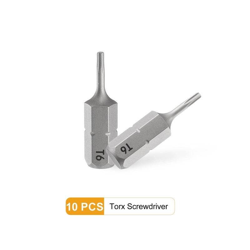 QUARKZMAN 10 Pieces T6 Screwdriver Torx Bit Set 1/4 Inch