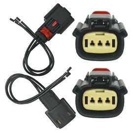 Ignition Coil Connector Pigtail Harness 3-Pin 2PCS, OE 9U2Z-14S411-EA WPT931, Compatible with Ford F-150/Mustang/Edge/Explorer/Taurus/Flex/Transit/E-350/E-450; Lincoln MKX/MKS/MKT/MKZ/Continental
