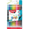 Maped 749049 Graph'Peps Fineliner Felt Tip Pens, 0.4mm, Assorted Colours,