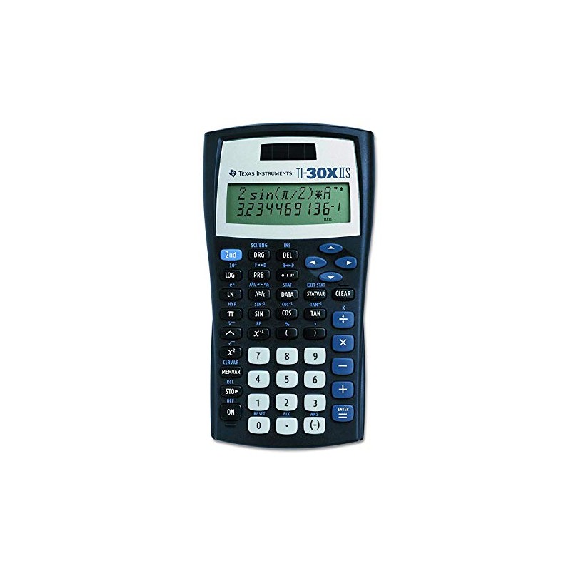 Texas Instruments TI-30X IIS 2-Line Scientific Calculator, Black with Blue