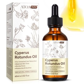 Cyperus Rotundus Oil 60ml, Cyprus Rotundus Oil for Hair Removal, 100% Pure Natural Oil for Reducing Body Hair Growth & Smoothing Skin, Suitable for All Skin Types