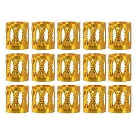 WOIWO 100PCS Aluminum Dreadlocks beads Dread Locks Adjustable Metal Cuffs Hair Decoration Braiding Hair Jewelry - Gold
