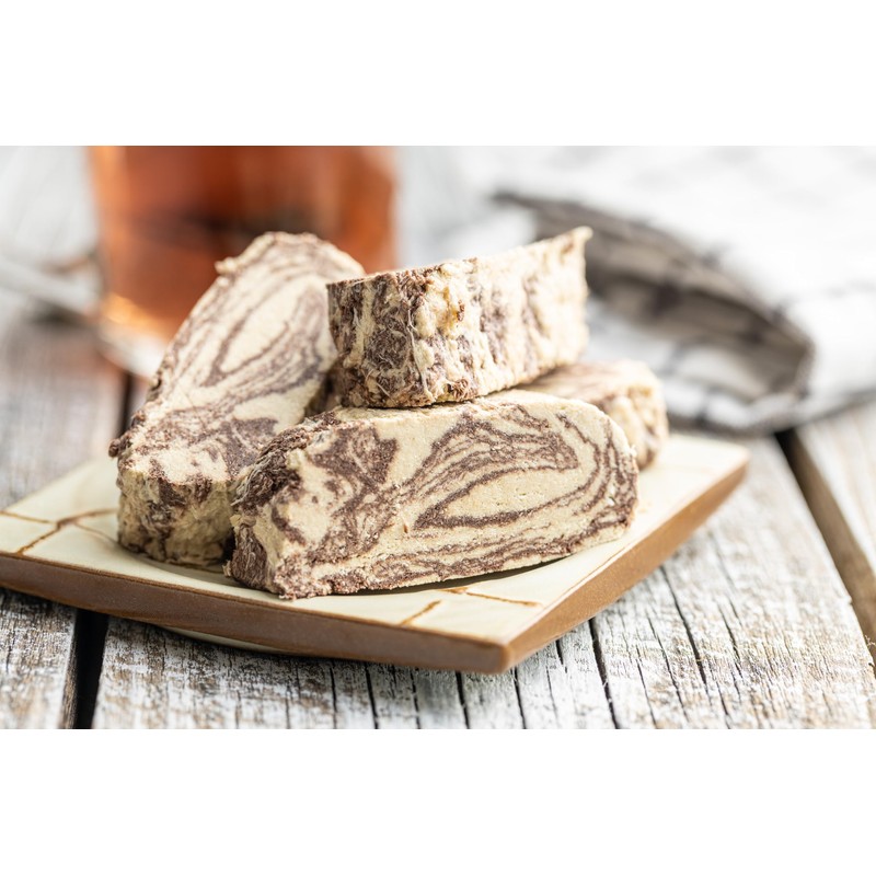 Greek Macedonian Halva with Cocoa Net Weight 500gr Tin can