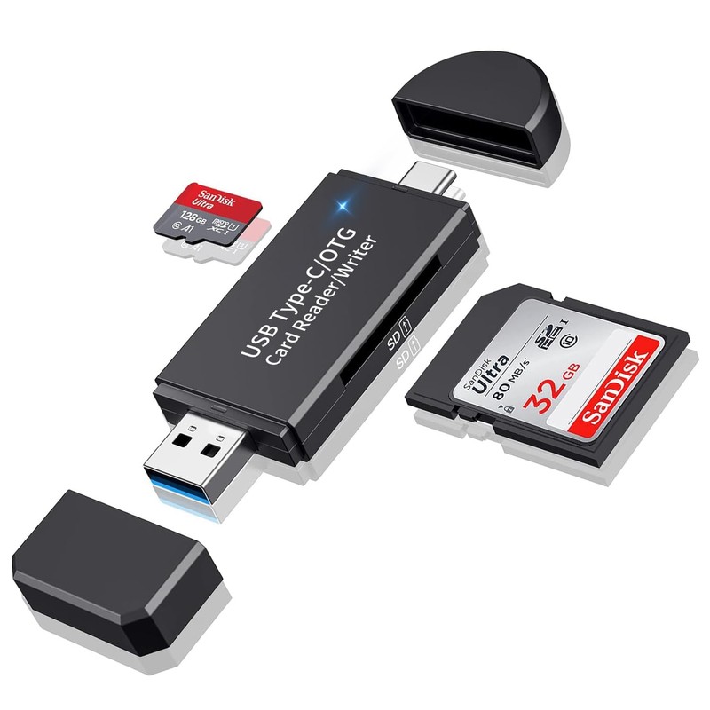 Lector de tarjetas SD USB 3.0 y USB C, adaptador