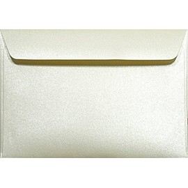 Netuno 25 Envelopes Mother of Pearl Cream DIN C6 114 x 162 mm 120 g Majestic Candelight Cream Envelopes Beautiful C6 for Wedding Birthday Christening Christmas Invitations Envelopes for Invitation