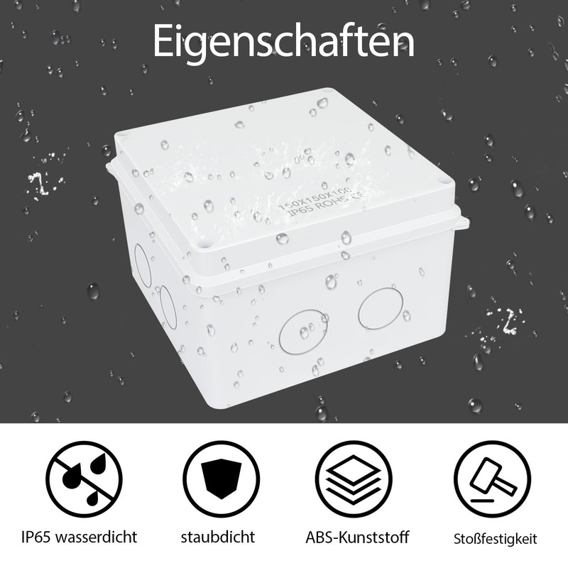 LeMotech Junction Box with Reserved Holes ABS Plastic Electrical Box