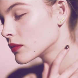 Milacolato 3Pairs 925 Sterling Silver Stud Earrings for Women Girls | 18K Gold Plated Mini Bar Ball Dot Stud Earrings for Cartilage Piercing | Hypoallergenic Dainty Earrings for Women (With Gift Box)