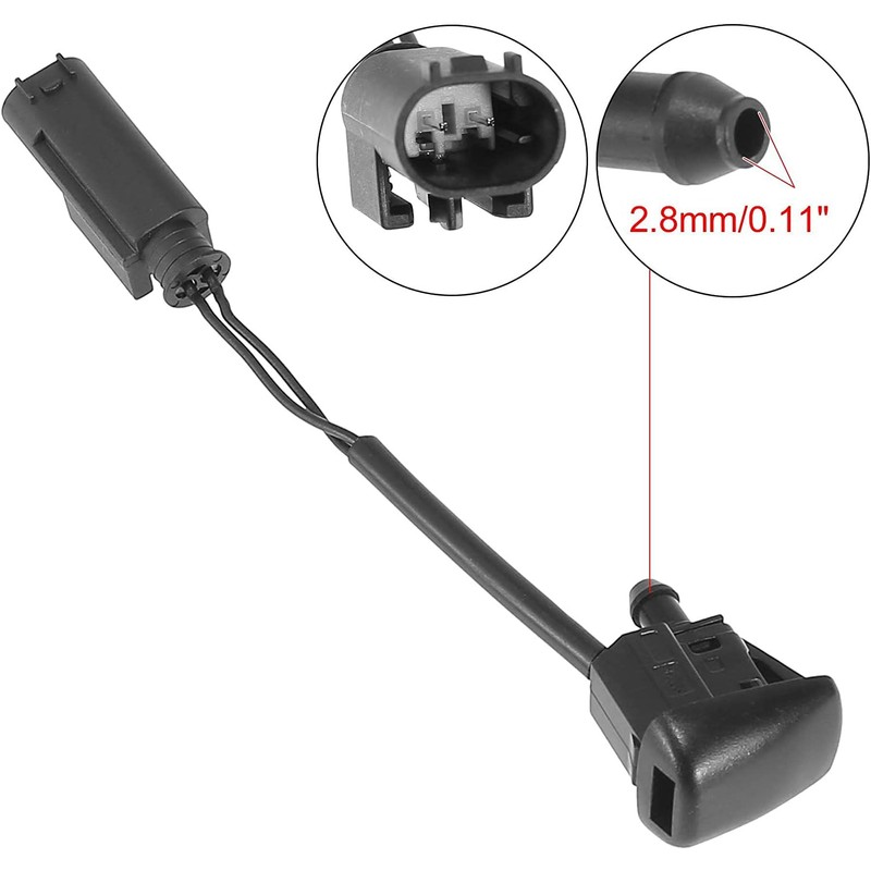 Boxonly 2PCS Heated Windshield Washer Spray Nozzles – Replaces OE#