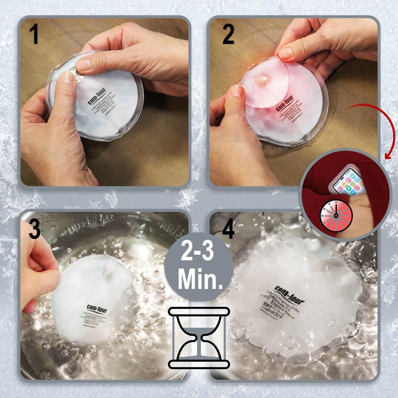 com-four® Pocket Warmer Reusable Hand Warmer with Great Motifs for