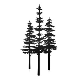 Urbraneco Unique Metal Pine Tree Wall Decor, Metal Tree Decor, Cabin Rustic Wall Decor, Farmhouse Wall Art for Living Room Home Cabin Nature Forest Decor, Great Gifts for Nature Lovers (Black)