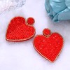 Heart Earrings for Women Valentine’s Day Earrings Beaded Heart Drop