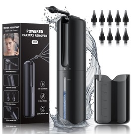 VLINGQI Upgraded Ear Wax Removal, Electric Ear Cleaner, Safe and Efficient Ear Cleaning, 4 Pressure Modes, 10 nozzles, Electric Earwax Cleaning Kit for Earwax Buildup