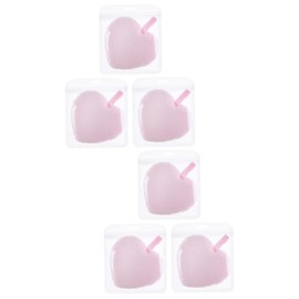 FOMIYES 2sets Luxurious Makeup Removal Pads Heart Shape Facial Cleaning Soft Powder Puff for Women Reusable and Washable Perfect Makeup Remover 3pcs*2