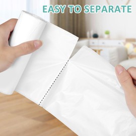 4 Gallon Trash Bags, 110 Count Small Trash Bags Bathroom, White Small Trash Bag for Office Bedroom Bathroom Car, Small Garbage Bags Point-Break Design, YUFDA Unscented Trash Bags