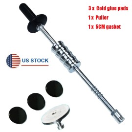 5x Car Body Paintless Dent Repair Kit Puller Tab Lift Tool Cold Glue Pads Gasket