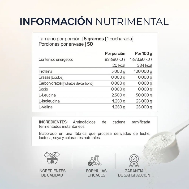 Bcaa Pure 250g En Polvo Sin Sabor Primetech Nutrition