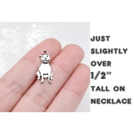 Fashion Jewelry animal DOG Small Charm 925 Sterling Silver 18" Chain Women