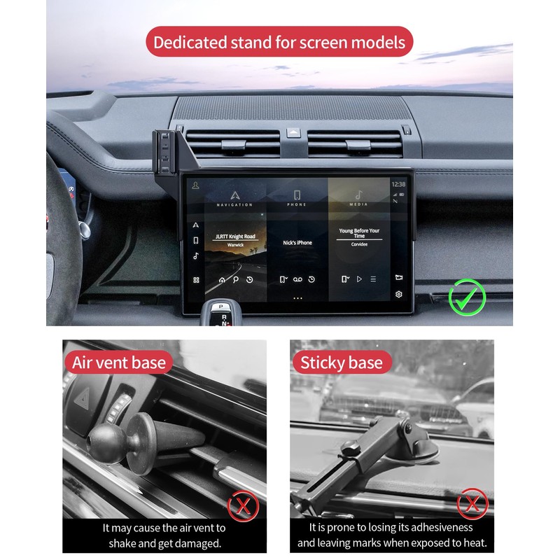 Masergogo Wireless Charging car Phone Holder for Land Rover Defender