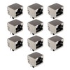 Futheda 10 Pcs RJ45 Jack Socket 8P8C PCB Mount Network