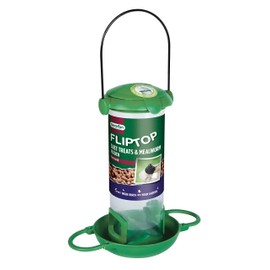Gardman A04298 Flip Top Suet Treat and Mealworm Bird Feeder, Natural, 20.0 cm*10.0 cm*17.0 cm