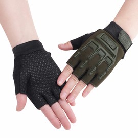 YJZQ Men Women Sports Half Finger Gloves Mittens Breathable & Non-slip Cycling Gloves Shockproof Fingerless Gloves for for Riding Motorcycle Bike Camping Hiking Climbing Fitness UV protection Gloves
