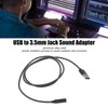 USB Sound Card USB to 3.5mm Jack Sound Adapter External