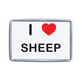 I Love Sheep - Small Plastic Fridge Magnet