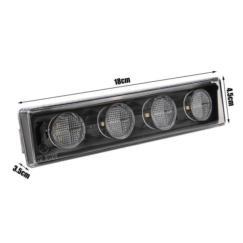 Cabin Roof Amber 24v 4 Led Sun Visor Light X2