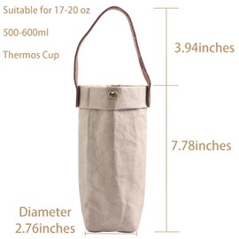 Water Bottle Holder with Strap，Water Bottle Carrier Adjustable Strap，17/20 oz Water Bottle Sleeve for Walking Hiking Camping Gym (Grey-11.8inches high)