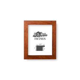 US Art 24x32 - Inch Picture Frame, Smooth Wrapped Finish, 1.25 - Inch Wide Flat, Red Oak, 100% American Wood Composite MDF