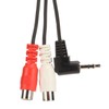 DIN 5Pin Male to 2 RCA Female and 3.5mm Cable