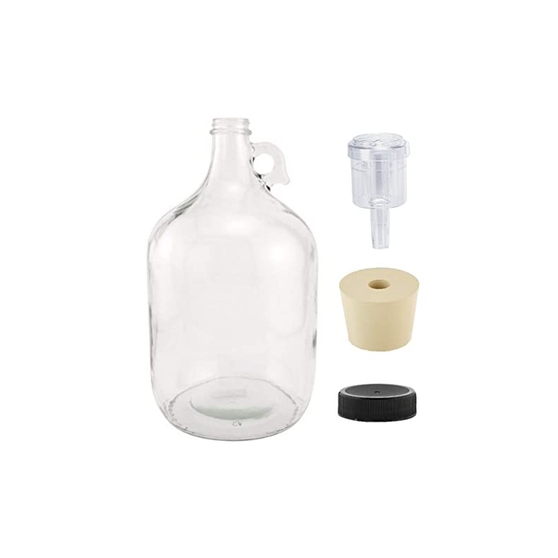 North Mountain Supply 1 Gallon Glass Fermenting Jug with Handle,