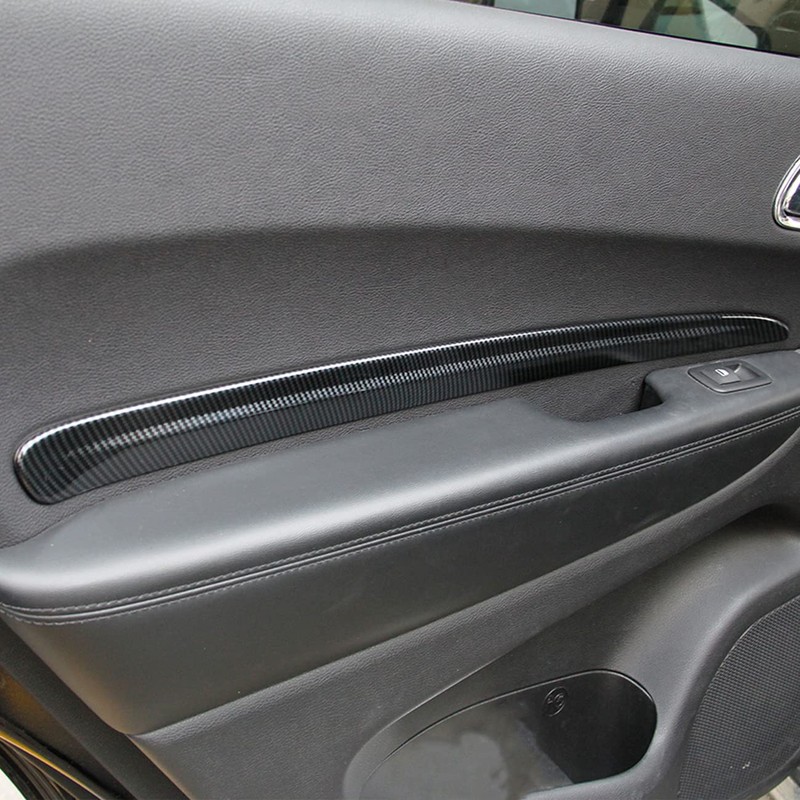 Carbon Fiber 4 Doors Panel Decor Trim Cover for Dodge