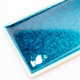 Seto Yaki 156-0003 Geek Cooking Looks Vivid Grilled Fish Plate, Long Square Plate, Sanma Plate, Diameter 11.0 inches (28 cm), Blue Green, Turkey, Dinnerware, Japanese Food, Made in Japan