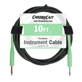 ChromaCast Surf Green 10-Feet Pro Series Instrument Cable, Straight (CC-PSCBLSS-10SGR)