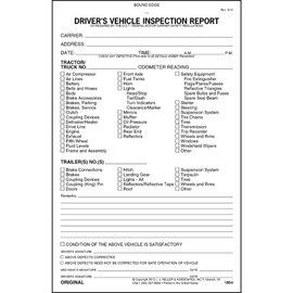 Detailed Driver's Vehicle Inspection Report 25-pk. - Book Format, 2-Ply Carbonless, 5.5" x 8.5", 31 Sets of Forms Per DVIR Book - Meet FMCSR Requirements - J. J. Keller & Associates