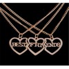 3 PCS Best Friends Three Part Charm Necklaces Christmas Birthday